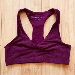 Beyond Yoga Burgundy Spacedye Traveler Bra XS